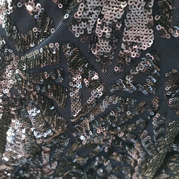 Stunning Navy Sequined Dress The Population Dress - Picture 6 of 8